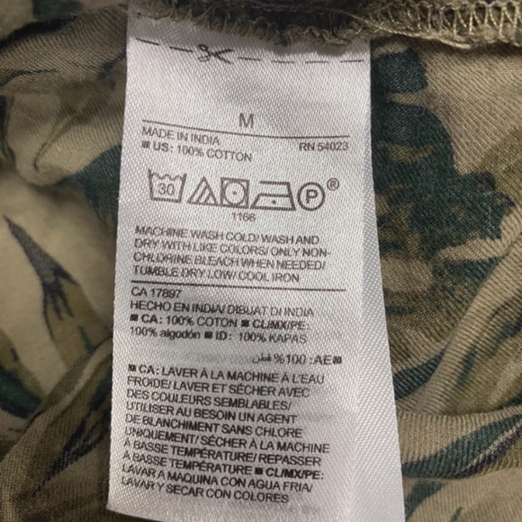 Old Navy sz Med Palm Leaf Cotton tunic - Picture 4 of 4